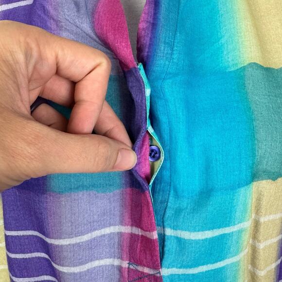 Soft Surroundings | Painterly Plaid Oversized Lightweight Popover Tunic Top - Picture 4 of 11